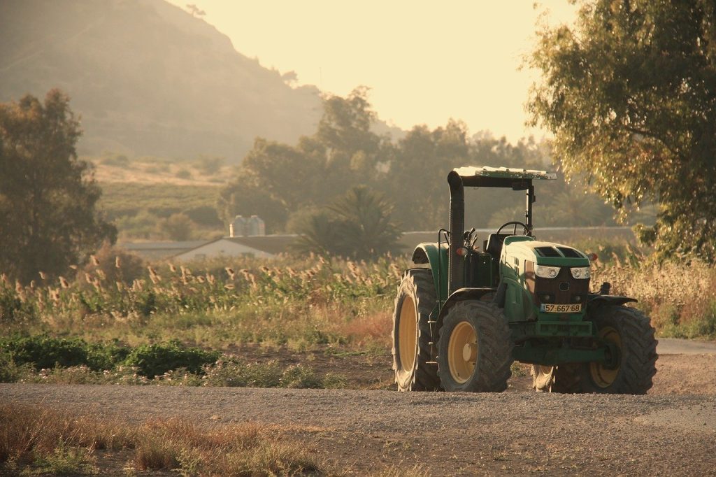 tractor, farmer, agriculture, field, plow, tillage, farm, nature, vehicle, farming, village, machinery, landscape, farmland, soil